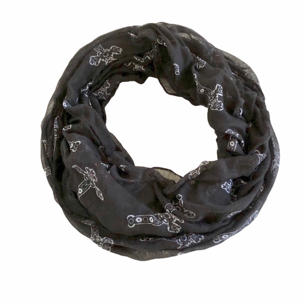 Cross Image Black Infinity Scarf